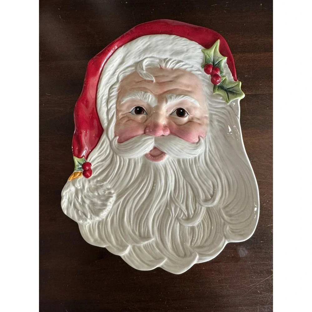 Fitz and Floyd Dear Santa Canapé Plate